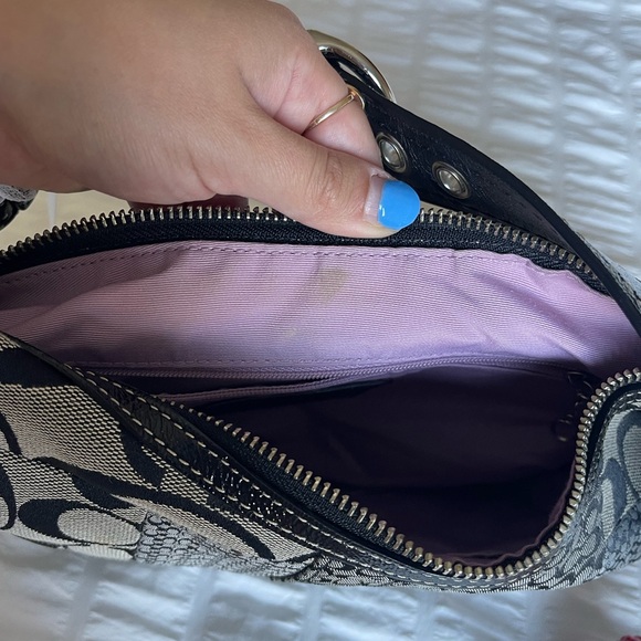 COACH Y2K Soho Jacquard Signature Patchwork Hobo Shoulder Bag Black/Gray - Picture 14 of 14